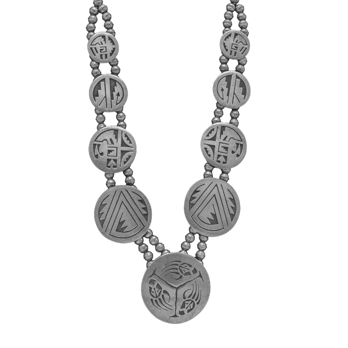 Vintage Stamped Sterling Silver Necklace GZ NW 6509