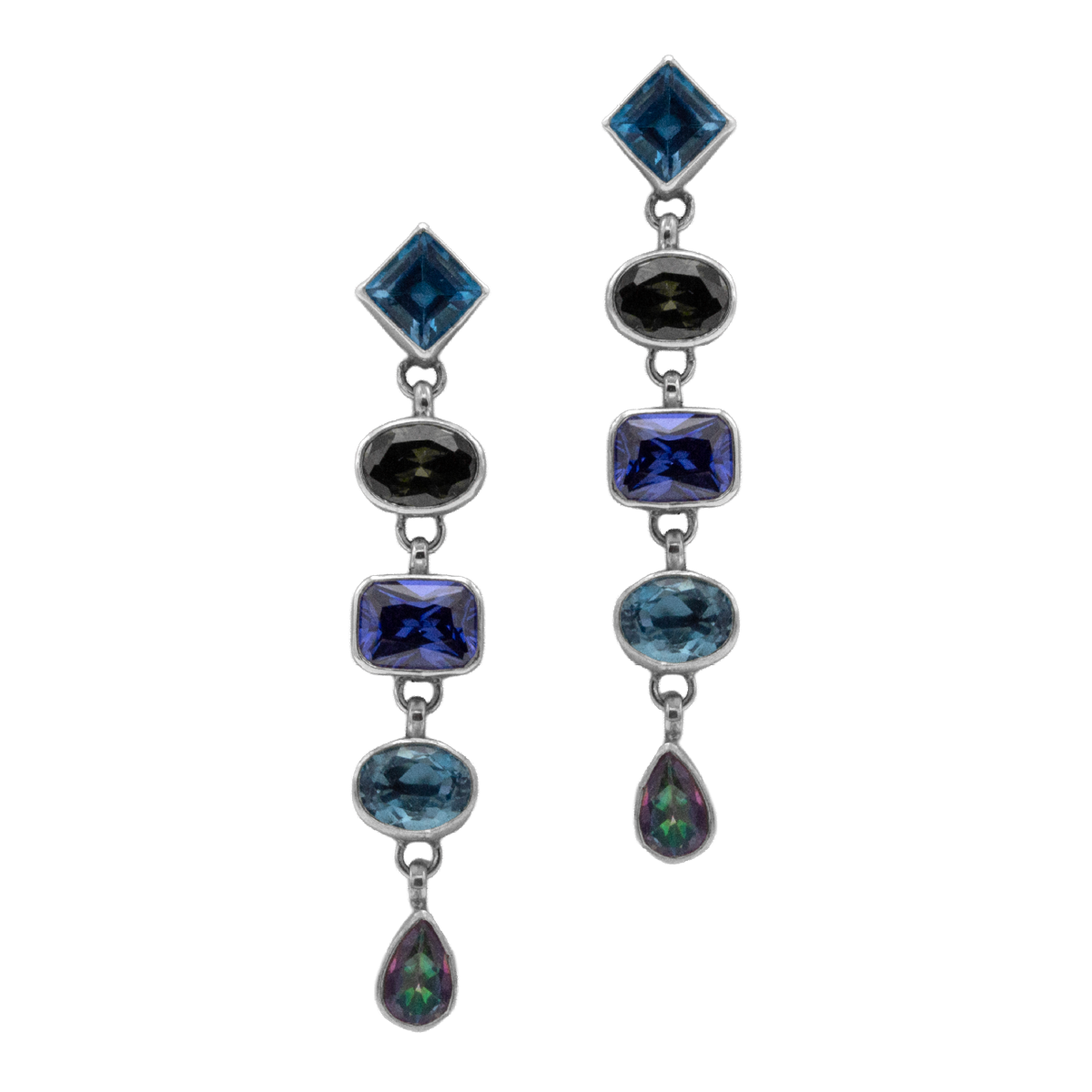Multi Gemstone Earrings GZ NW 6579