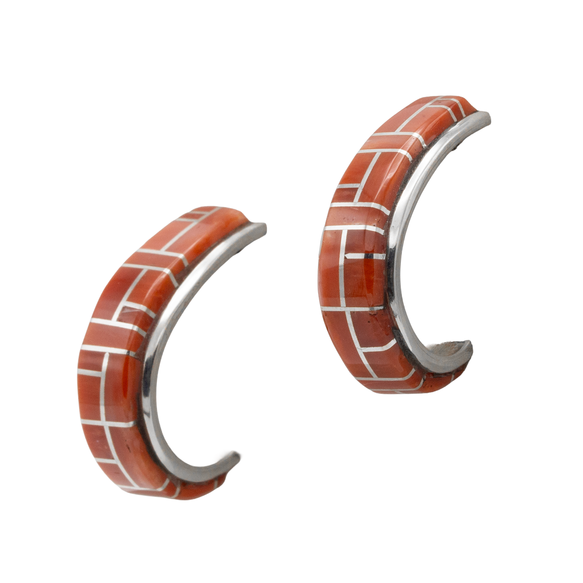 Inlay Coral Earrings GZ NW 6700