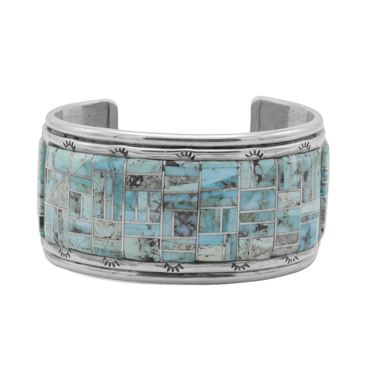 Inlay Dry Creek Turquoise Cuff Bracelet GZ NW 6627