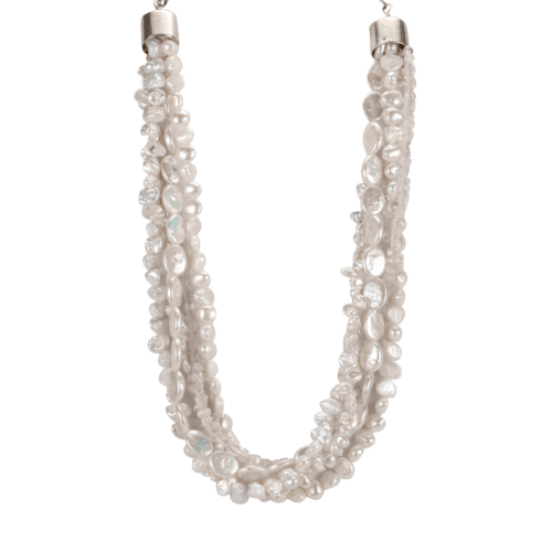 Pearl and White Quartz Necklace GZ NW 860 - Gertrude Zachary