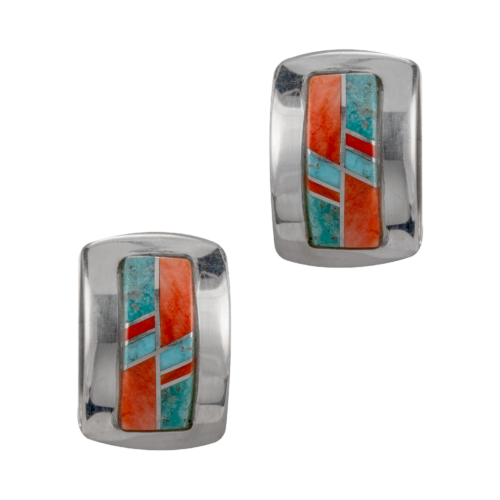 Turquoise and Spiney Inlay Earring GZ NW 1120