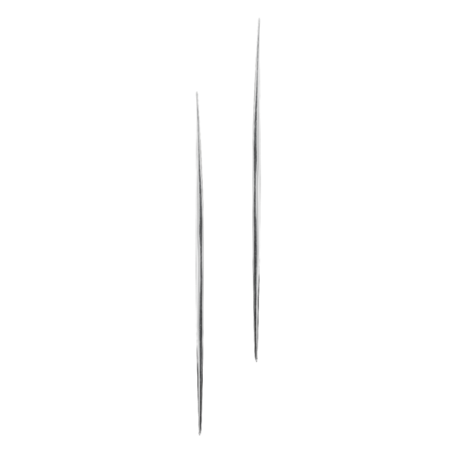 Long Silver Stick Earring GZ NW  2320