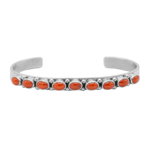 Multi-stone Coral Cuff Bracelet GZ NW 5354