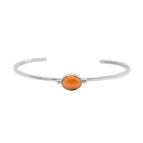 1 Stone Pink Coral Cuff Bracelet GZ NW 5373