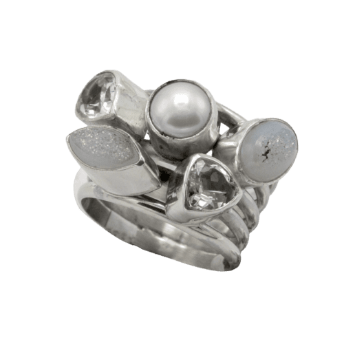 FWP, Drusy & CZ Ring GZ NW 5220