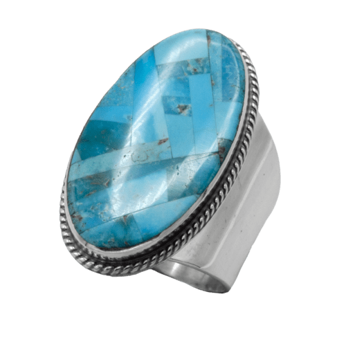 Inlay Sleeping Beauty Turquoise Ring GZ NW 5352