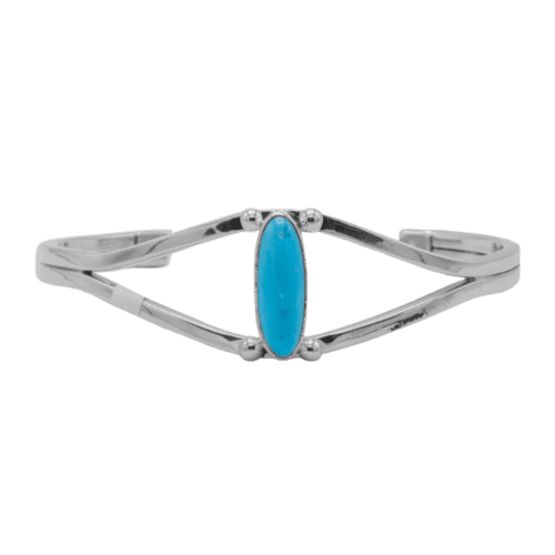 1 Stone Sleeping Beauty Turquoise Cuff Bracelet GZ NW 5371