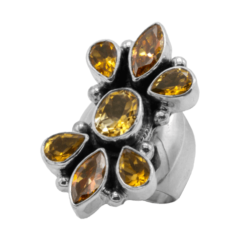 Multi-stone Citrine Ring GZ NW 5334