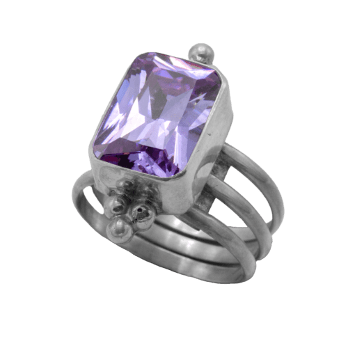 1 Stone Lavender CZ Ring GZ NW 5340