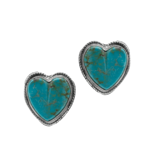Kingman Turquoise Heart Earrings GZ NW 5291