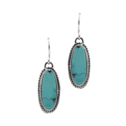1 Stone Turquoise Earrings GZ NW 5289