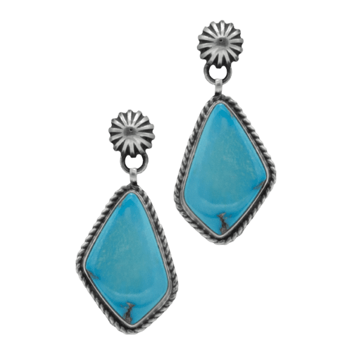 1 Stone Sleeping Beauty Turquoise Earrings GZ NW 5288