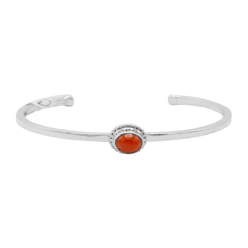 1 Stone Coral Cuff Bracelet GZ NW 5477