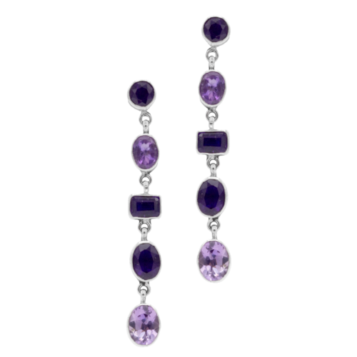 5 Stone Amethyst Earrings GZ NW 5408