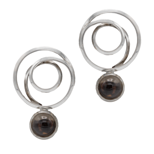Sterling Silver and Smoky Topaz Earrings GZ NW 5407