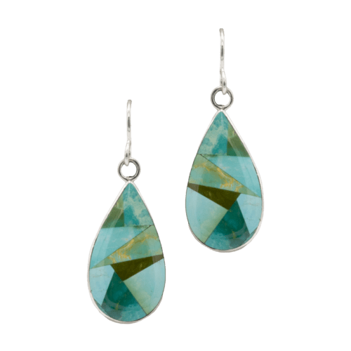 Inlay Persian Turquoise Earrings GZ NW 5404