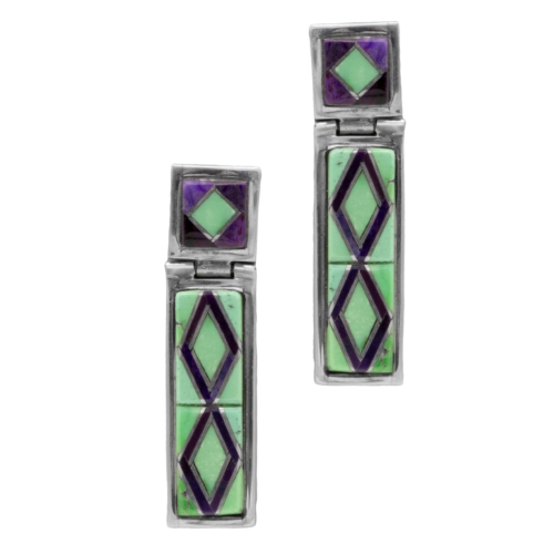 Inlay Carico and Sugilite Earrings GZ NW 5401