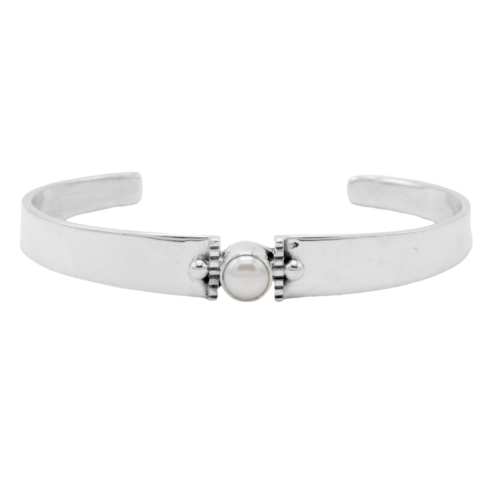 1 Stone Pearl Cuff Bracelet GZ NW 5466