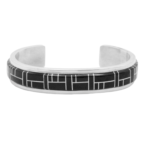 Inlay Jet Cuff Bracelet GZ NW 5388