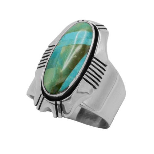 Inlay Persian Turquoise Ring GZ NW 5459