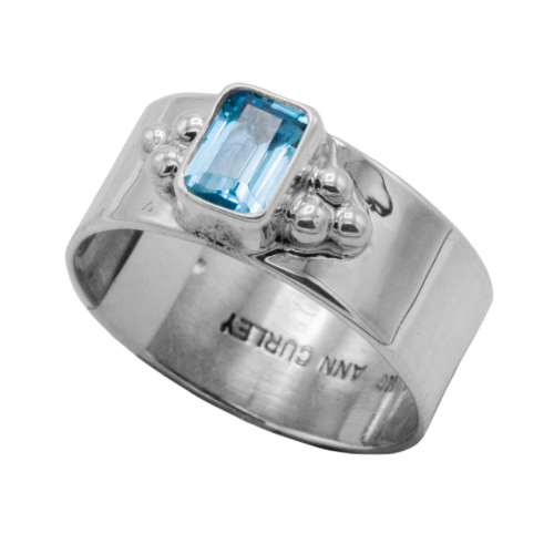 1 Stone Blue Topaz Ring GZ NW 5452