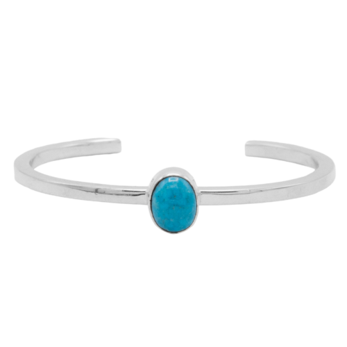 1 Stone Turquoise Cuff Bracelet GZ NW 5475