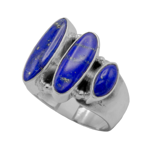 3 Stone Lapis Ring GZ NW 5446