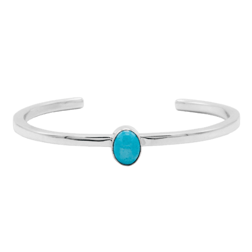 1 Stone Turquoise Cuff Bracelet GZ NW 5474