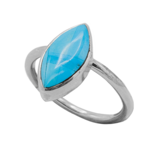 Inlay Sleeping Beauty Stackable Ring GZ NW 5413
