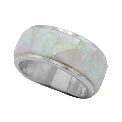 Inlay Opal and Mother of Pearl Ring GZ NW 5441