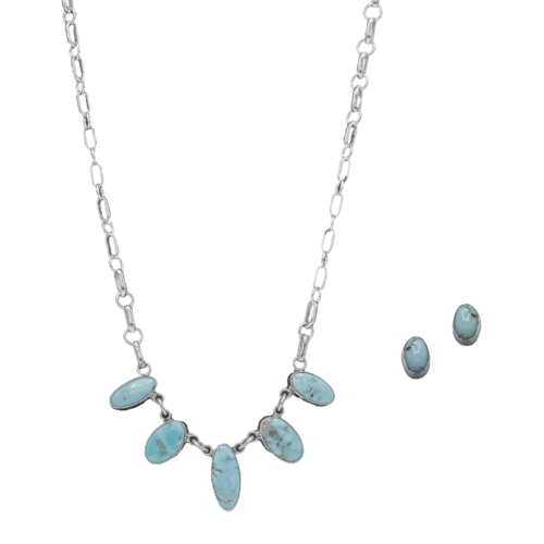 Dry Creek Turquoise Necklace and Earring Set GZ NW 5390