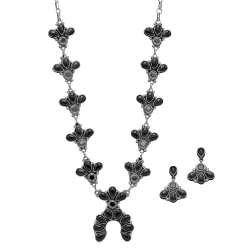 Onyx Necklace & Earring Set GZ NW 5378