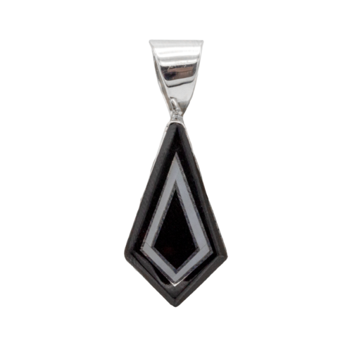 Inlay Jet and Mother of Pearl Pendant GZ NW 5433