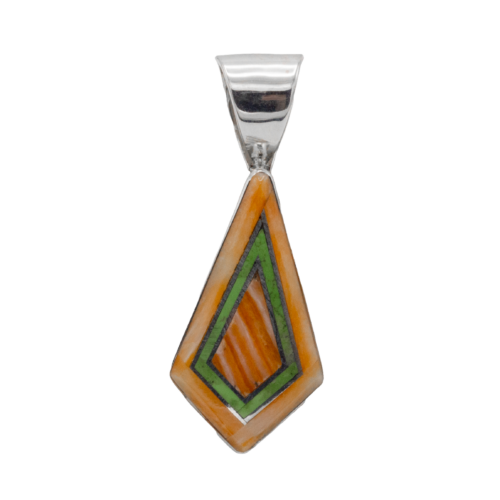 Inlay Spiny Oyster and Gaspeite Pendant GZ NW 5430