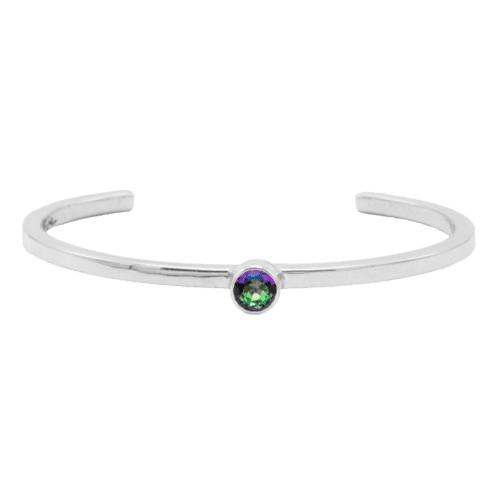1 Stone Mystic Fire Topaz Cuff Bracelet GZ NW 5471