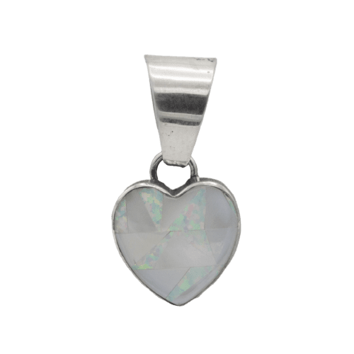 Inlay Opal & Mother of Pearl Heart Pendant GZ NW 5424