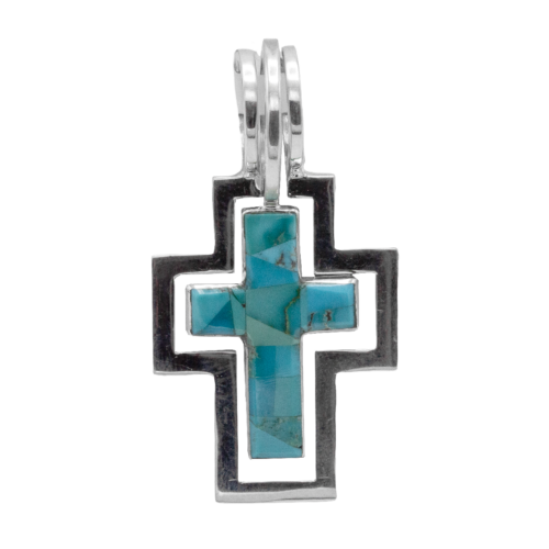 Inlay Fox Trinity Cross Pendant GZ NW 5419