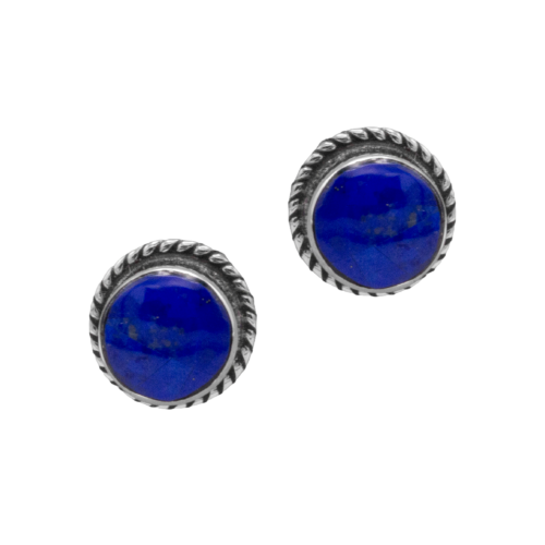 Inlay Lapis Cabochon Earrings GZ NW 5413