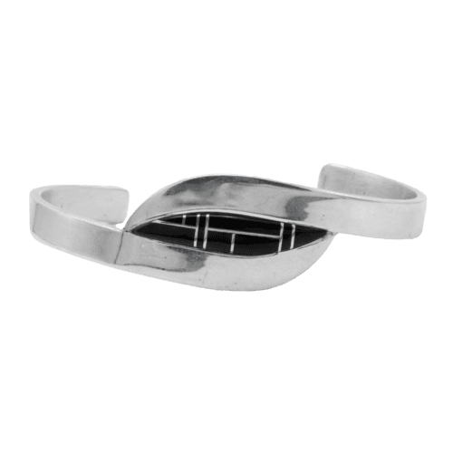 Inlay Jet Cuff Bracelet GZ NW 5555