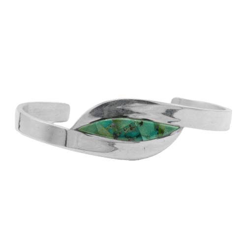 Inlay Candelaria Turquoise Cuff Bracelet GZ NW 5553