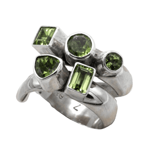 5 Stone Peridot Ring GZ NW 5545