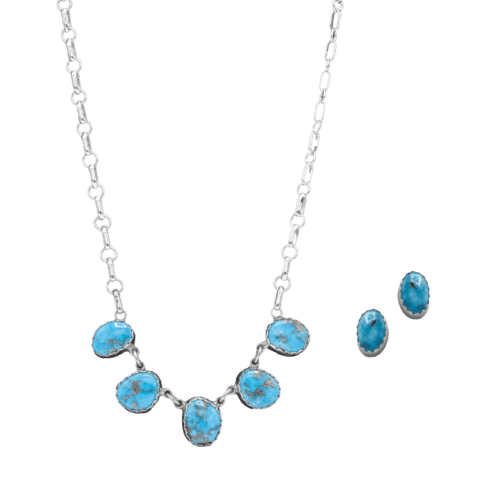 Multi-stone Morenci Turquoise Set GZ NW 5574