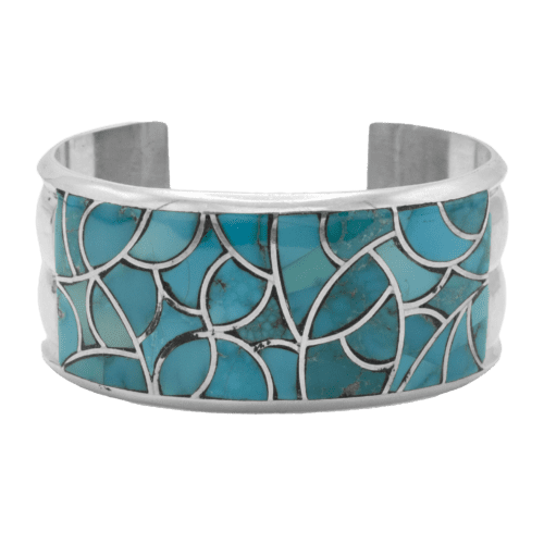 Inlay Fox Turquoise Cuff Bracelet GZ NW 5577