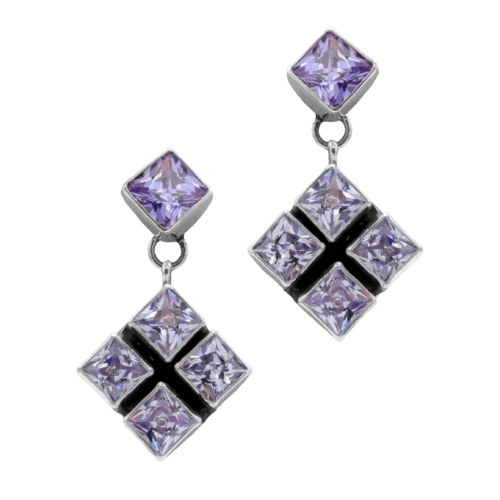 Lavender CZ Earrings GZ NW 5508