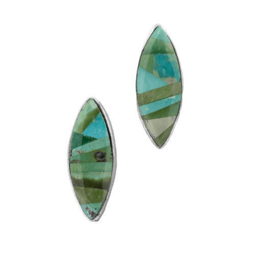 Inlay Persian Turquoise Earrings GZ NW 5506
