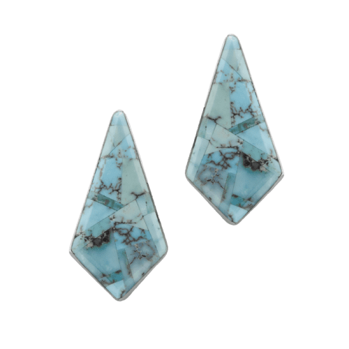 Inlay Dry Creek Turquoise Earrings GZ NW 5494