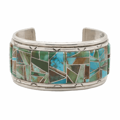 Inlay Royston Turquoise Cuff Bracelet GZ NW 5620