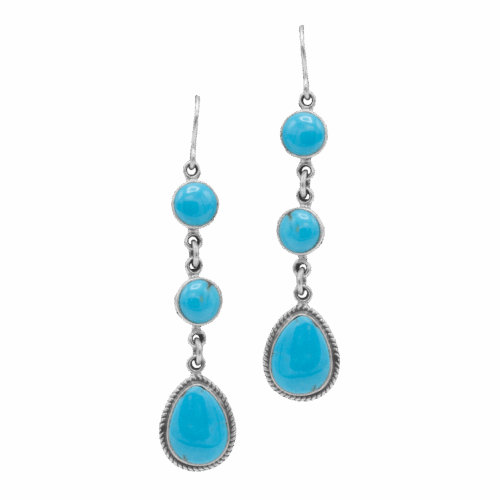 3 Stone Turquoise Earrings GZ NW 5661