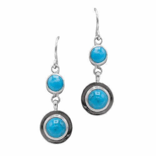 2 Stone Turquoise Earrings GZ NW 5651